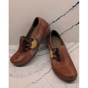 L'Artiste Spring Step Agacia Leather Brown Clogs Shoes Women 9 Euro 40